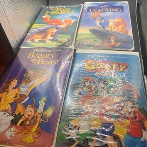 Lot of 4 Older Walt Disney Assorted Disney VHS Tapes